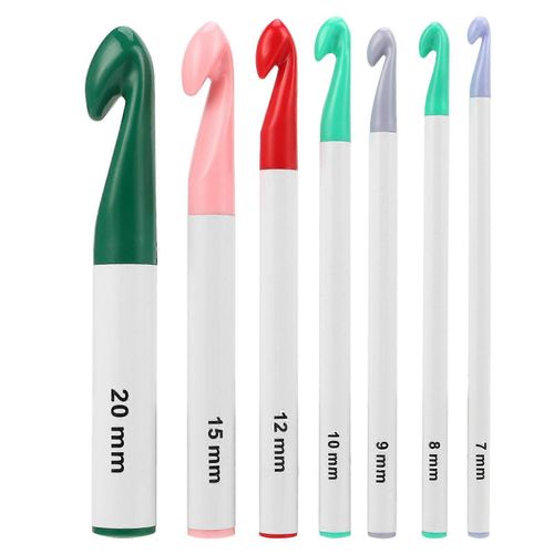 7 Pcs Crochet Set Tube Creux En Plastique Couleur Bricolage Outils De Tricot Pull Aiguille Accessoires
