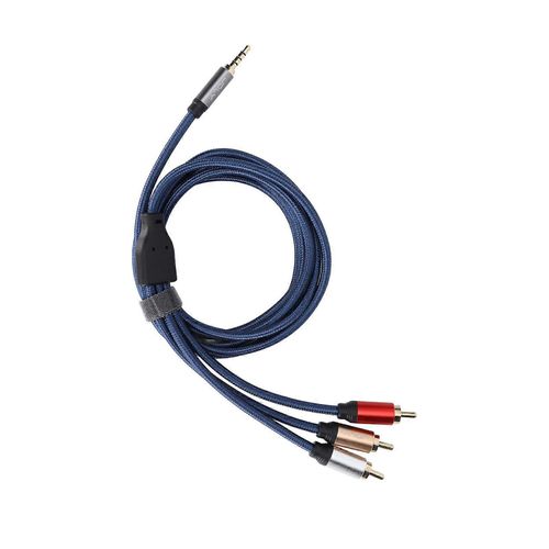 3.5mm Mâle à 3 RCA Mâle Câble Audio 1.8m Stéréo Audio Câble pour Haut-Parleur TV CD DVD Fil Cordon