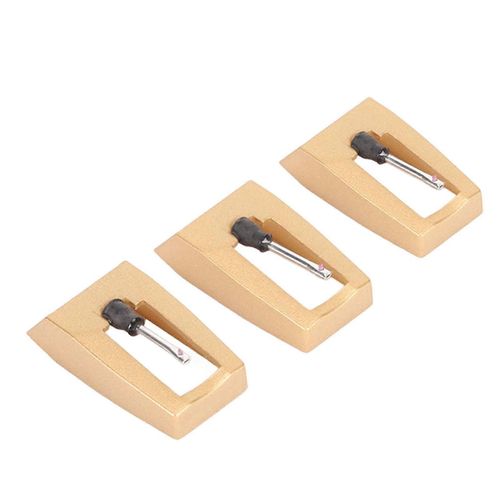 3pcs Tourne-disque Stylet Aiguille de disque de rechange avec brosse de nettoyage pour Victrola pour Crosley pour ION