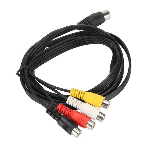 Câble 5 broches mâle Din vers 4 RCA femelle Professionnel DIN 5 broches vers RCA Cordon de conversion pour lecteur CD magnétoscope DVD Phono 4.9ft