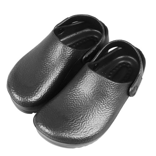 Chaussures De Chef D'été Eva Caoutchouc Noir Respirant Antidérapant Chaussures De Travail Pour Hommes Restaurant Lieu De Travail Noir 40