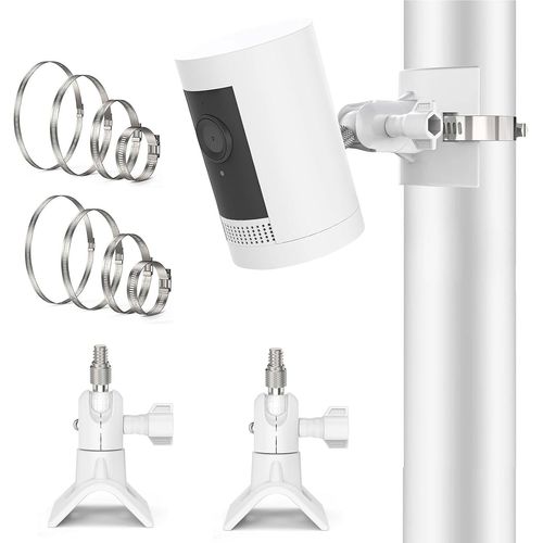 Lot De 2 Supports Pour Appareil Photo Extérieur Et Intérieur - Support De Mât Pour Anneau Stick Up Cam/Pro - Support Mural Pour Caméra D'Intérieur - Accessoires Pour Appareil Photo[CAM6262268]