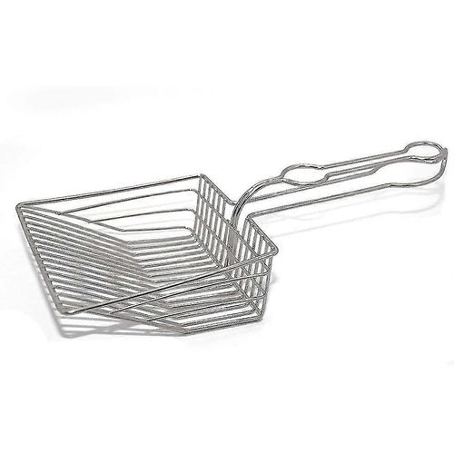 Litière Pour Chat Pelle À Litière Pour Chat Pelle En Métal Pour Animaux De Compagnie (Argent)