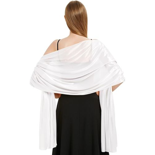 Femme Étole En Satin 200 * 70 Cm,Châles Écharpes Douces,Élégant Foulard Pashmina Grande Longues Pour Mariage Soirée Cérémonies Fêtes.[G939]