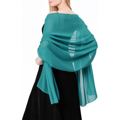 Chale Femme Elegant Mousseline Etoles Femme Et Doux Tulle Mousseline De Soie Echarpes Mariage Soirée De Gala Foulard.[G1101]