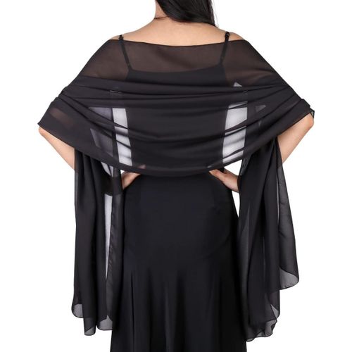 Chale Femme Elegant Mousseline Etoles Femme Et Doux Tulle Mousseline De Soie Echarpes Mariage Soirée De Gala Foulard.[G1106]