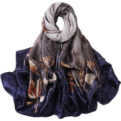 Écharpe En Soie Femmes Châle Silk Scarf Women Shawl Yellow Scarf Stain Neckerchief Head Wrap Thin Scarf Ladies Beach Shawl Vintage Bridal Chiffon Scarf Muslim Colorful Cloth Belt.[G1119]