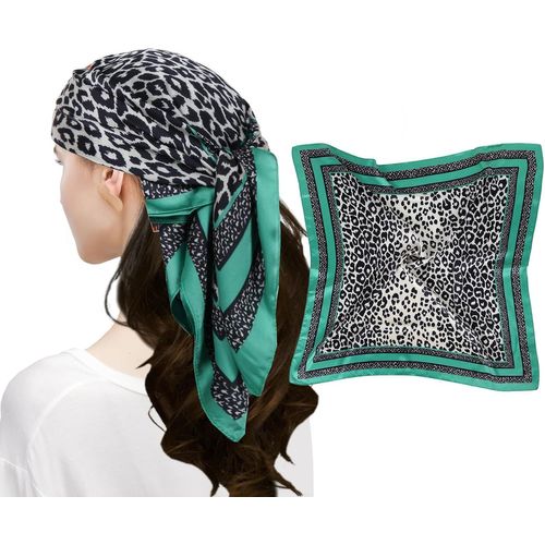 Femme Bandana Écharpe Square Carré 90 X 90 Cm Satin De Soie Multifonction Floral Impression Foulard.[G575]