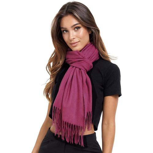 Écharpe Femme Hiver À Mode : Femme Hiver Écharpe Ensemble Tricoté Écharpe Oversize Carré Couverture Écharpe Foulard Franges Poncho.[G973]