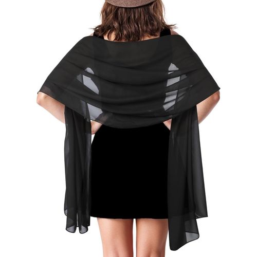 Étole Pour Femme-Écharpe Légère Et Douce-Pour Robe De Soirée,Robe De Mariée,Mariage,Quotidien,Noir ,70x200 Cm