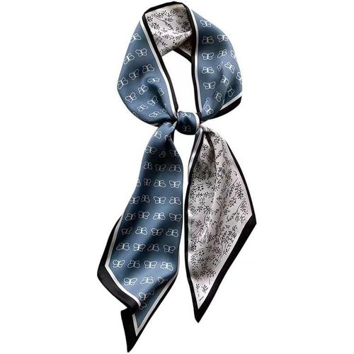 Écharpe En Satin De Soie 148 X 13,5 Cm Cravate Double Couche Pour Blazer,Manteau,Robe.[G228]