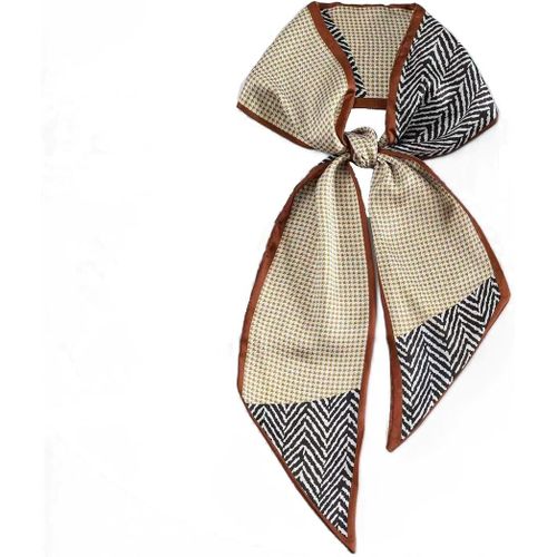 Écharpe En Satin De Soie 148 X 13,5 Cm Cravate Double Couche Pour Blazer,Manteau,Robe.[G227]