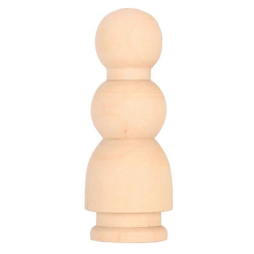 20Pcs en bois bricolage cheville poupée non peint personnes marionnette décoration jouets pour l'ornement de la maison