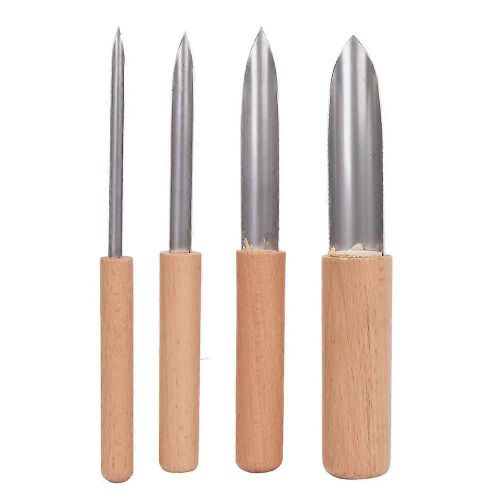 4 Pcs Poterie Poinçon Cutter Céramique Modélisation Gravure Bricolage Outil Sculpture Argile Semi Circulaire Cutter