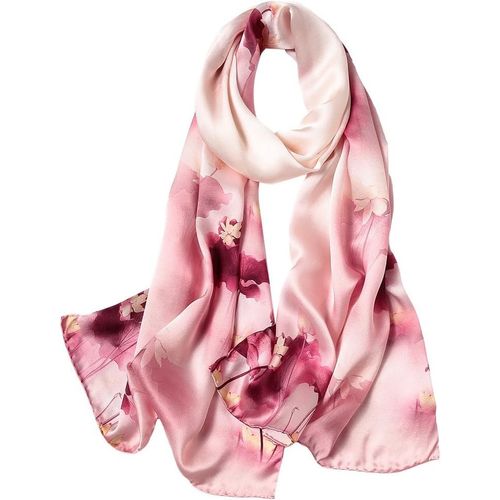 Femme Foulard 100% Soie De Mûrier Coloré Echarpe Léger Elégant Coupe Manuel Meilleur Cadeau Pour Votre Lady.[G987]