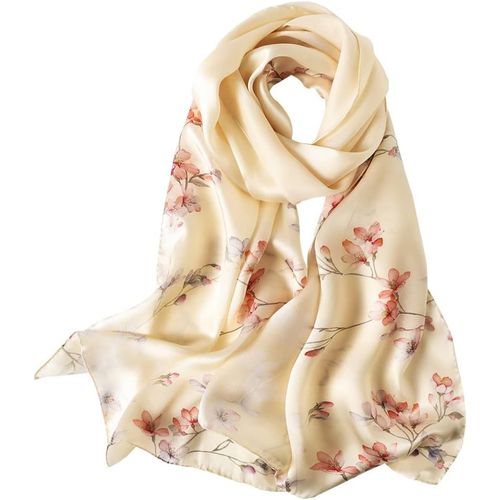 Femme Foulard 100% Soie De Mûrier Coloré Echarpe Léger Elégant Coupe Manuel Meilleur Cadeau Pour Votre Lady.[G990]