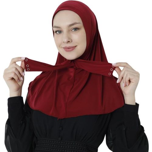 Hijab Musulman De Qualité Supérieure Pour Femme-Écharpe Élégante-Extensible,Durable,Port Instantané.[G1171]