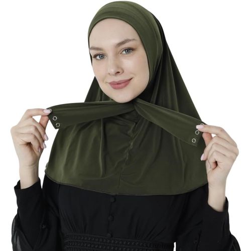 Hijab Musulman De Qualité Supérieure Pour Femme-Écharpe Élégante-Extensible,Durable,Port Instantané.[G1173]
