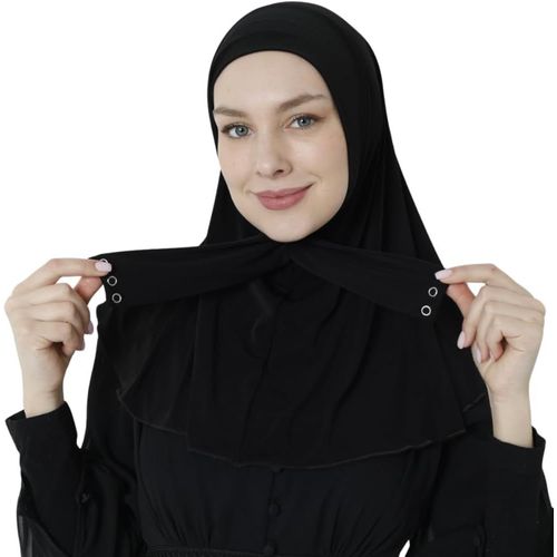 Hijab Musulman De Qualité Supérieure Pour Femme-Écharpe Élégante-Extensible,Durable,Port Instantané.[G1174]
