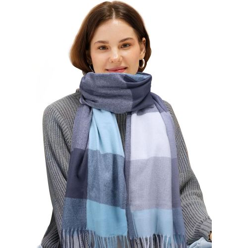 Écharpe D'hiver Pour Femme,Foulard D'hiver,Foulard Pour Femme,Confortable,En Coton À Carreaux,Surdimensionné,Carré (65 X 180 Cm).[G1352]