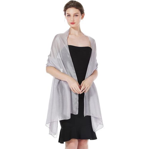 Étole Châle De Femme Soyeuse Foulard Écharpe Scarf Brillante Légère Grande Taille Pour Mariage D'été Soirée Cérémonie Mariée Demoiselles D'honneur.[G431]