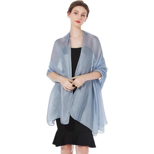 Étole Châle De Femme Soyeuse Foulard Écharpe Scarf Brillante Légère Grande Taille Pour Mariage D'été Soirée Cérémonie Mariée Demoiselles D'honneur.[G433]