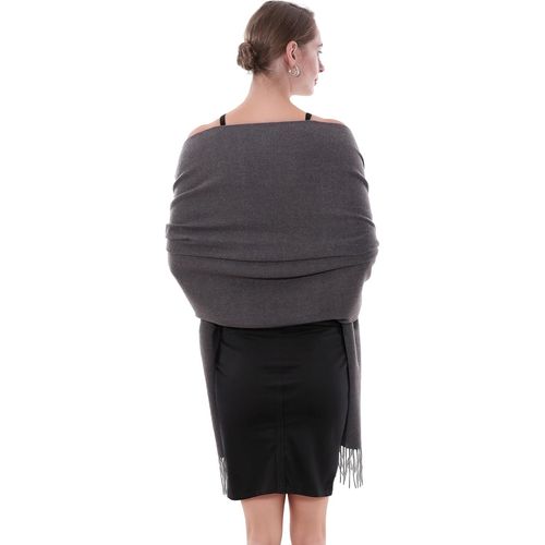 Écharpe Femme Robe De Soirée Classique Hiver Plaine Écharpe Étole Femme Festive.[G628]