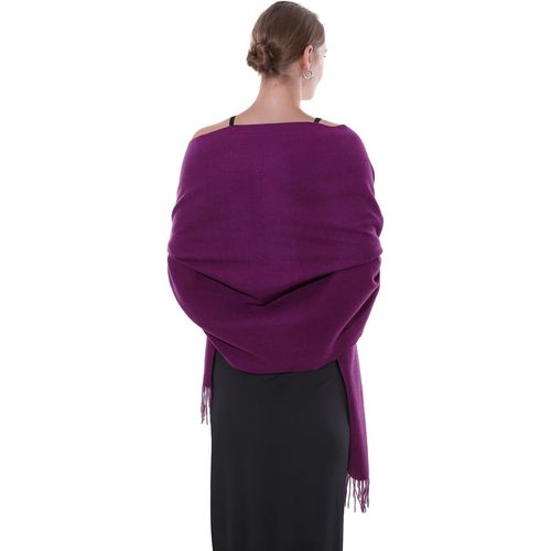 Écharpe Femme Robe De Soirée Classique Hiver Plaine Écharpe Étole Femme Festive.[G629]