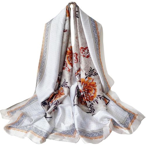 Silk Scarf Women Shawl Blue Scarf Stain Neckerchief Head Wraps Thin Scarf-Tête Longue Enveloppement Fin Écharpe Plage Femmes Ceinture Vintage Mariage Châle Cravate Foulard.[G1181]
