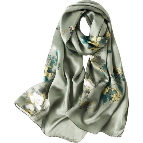 Femme Foulard 100% Soie De Mûrier Coloré Echarpe Léger Elégant Coupe Manuel Meilleur Cadeau Pour Votre Lady.[G989]