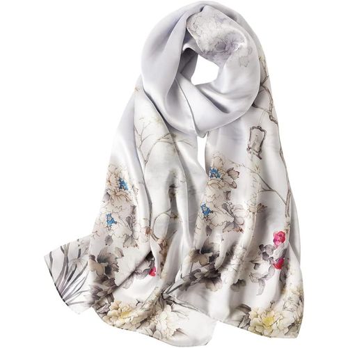 Femme Foulard 100% Soie De Mûrier Coloré Echarpe Léger Elégant Coupe Manuel Meilleur Cadeau Pour Votre Lady.[G993]