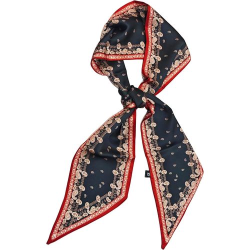 Écharpe En Satin De Soie 148 X 13,5 Cm Cravate Double Couche Pour Blazer,Manteau,Robe,74# Psl Rouge Et Noir,148cm X 13,5cm
