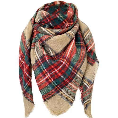 Écharpe Femme Homme Châle Cachemire Ecossaise Mode Ponchos Plaid Foulards Automne Hiver Oversize Cape Glands Scarf Carreaux Chaud Carrée Souple Étole Couvertures.[G1008]