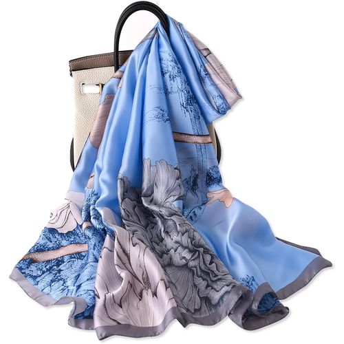 Foulards En Soie Femme Écharpe Imprimé Motif De Peintures Vintage Tournesol Floral Style Ethnique Écharpe Longue Grand Châle De Mariage Etoles De Plage Toute La Saison.[G270]