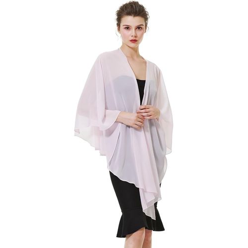 Femme Étole Châle En Mousseline De Soie Elégant Foulard Écharpe Cape Transparent Grande Taille Pour Robe De Soirée Mariée Mariage Cérémonie D¿Été.[G1014]