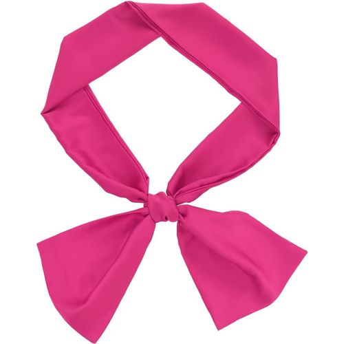 Maigre Soyeux Couleur Unie Longues Écharpes Étroites Ceinture Ceinture Cravate Cou Enveloppes Pour Femmes