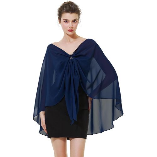 Femme Étole Châle En Mousseline De Soie Elégant Foulard Écharpe Cape Transparent Grande Taille Pour Robe De Soirée Mariée Mariage Cérémonie D¿Été.[G1015]