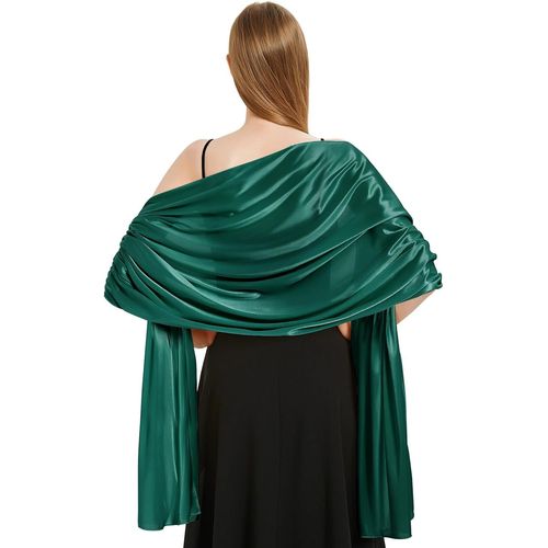 Etoles Femme Mariage Chales En Satin Echarpes Chic Longue Wrap Foulard Pashmina Elégante Pour Fêtes Soirée Cérémonies Cocktail 200x70cm.[G1205]