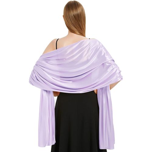 Etoles Femme Mariage Chales En Satin Echarpes Chic Longue Wrap Foulard Pashmina Elégante Pour Fêtes Soirée Cérémonies Cocktail 200x70cm.[G1203]