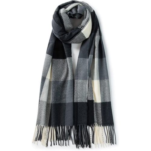 Écharpe En Laine Pour Femme-Écharpes Chaudes D'hiver À Carreaux Pour Femme,Grands Châles Et Écharpes Doux Et Épais Avec Boîte-Cadeau.[G284]