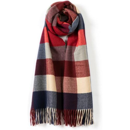 Écharpe En Laine Pour Femme-Écharpes Chaudes D'hiver À Carreaux Pour Femme,Grands Châles Et Écharpes Doux Et Épais Avec Boîte-Cadeau.[G287]