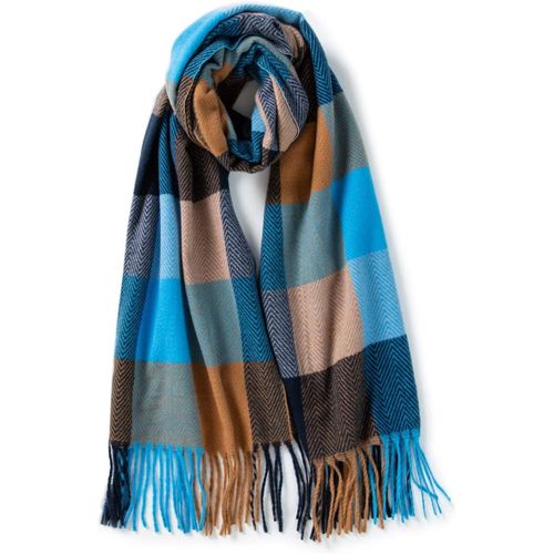 Écharpe En Laine Pour Femme-Écharpes Chaudes D'hiver À Carreaux Pour Femme,Grands Châles Et Écharpes Doux Et Épais Avec Boîte-Cadeau.[G283]