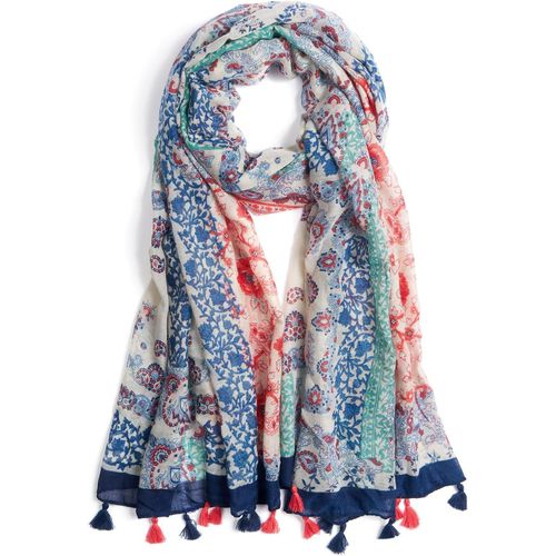 Écharpe Pour Femme Légère Et Douce À Imprimé Floral Léopard-Châle Tendance Automne-Hiver Avec Franges.[G467]