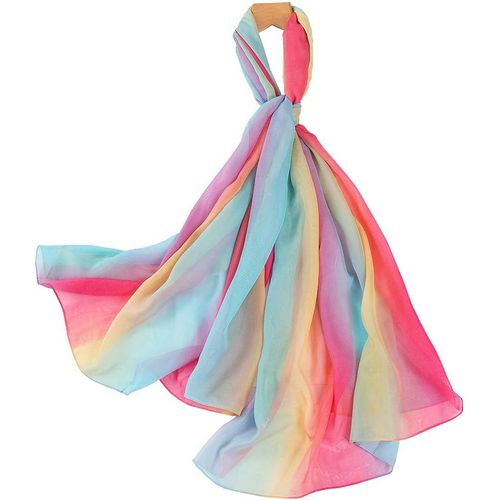 Femme Rainbow Mousseline Foulard Long Echarpe Douces Mince Châle.[G288]