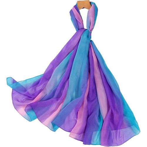 Femme Rainbow Mousseline Foulard Long Echarpe Douces Mince Châle.[G289]