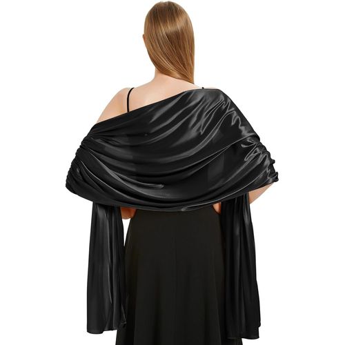 Etoles Femme Mariage Chales En Satin Echarpes Chic Longue Wrap Foulard Pashmina Elégante Pour Fêtes Soirée Cérémonies Cocktail 200x70cm.[G1209]