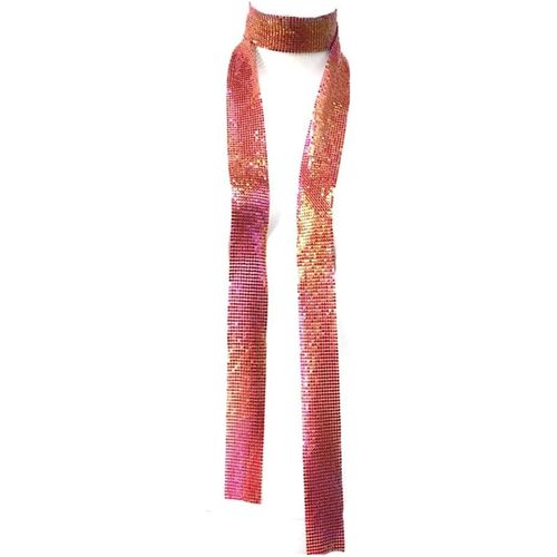 Écharpe En Métal À Paillettes Pour Femme-Longue Cravate-Chaînes Scintillantes-Écharpe Fine Pour Femme-Pour Mariage,Carnaval,Costume,Fête.[G482]