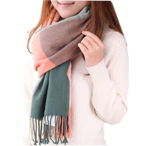 Hiver Echarpe Femme Plaid Longue Écharpe Chaude Grande Châles Doux Foulards Glands Elégant Wrap Châles Etoles Écharpe
