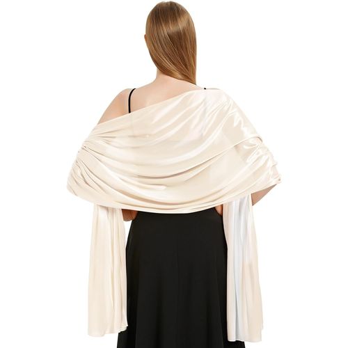 Satin Foulard Chale Femme Mariage Echarpes Pour Robe De Soirée Élégant Chic Etole Femme Pour Soirée Cérémonies Fêtes Mariage.[G493]