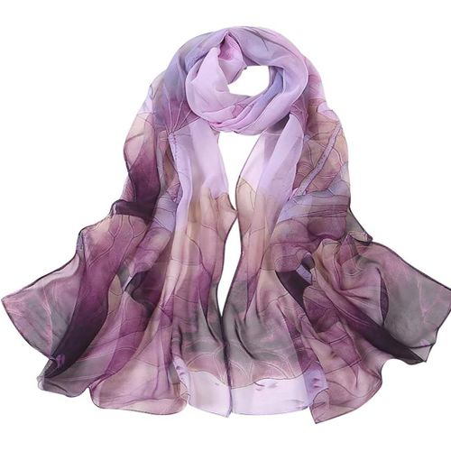 Dames Foulards En Soie Femmes Floral Imprimé Soie Mousseline De Soie Foulard Écharpe Wrap Foulards Foulard 155 * 50cm Châles Tube Écharpe.[G116]